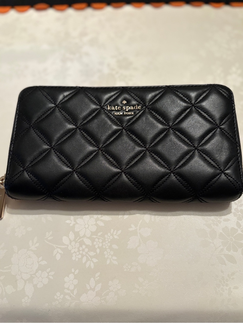 Kate Spade Natalia Quilted Leather Large Continental Wallet - Black